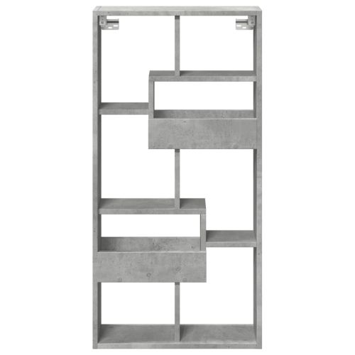 Стенен шкаф, бетонно сив, 50x15x100 см, инженерно дърво