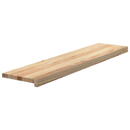 Стълбищни стъпала, 4 бр, 110x25x2 см, необработен масивен дъб