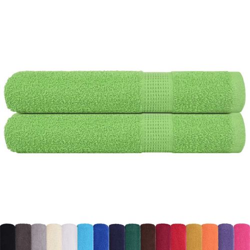 Кърпи за сауна FROGN 2 бр. Ябълково зелени 80x200 см 360 г/м²