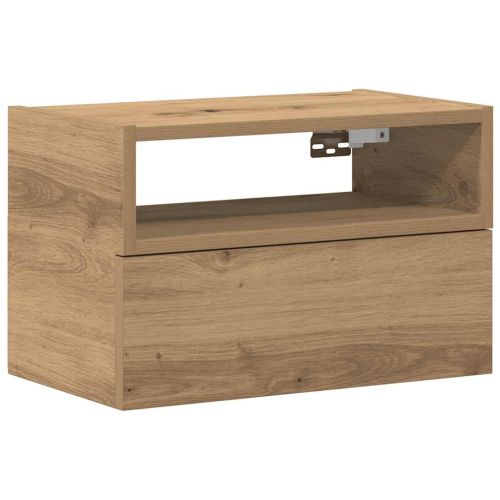 Нощно шкафче за стенен монтаж, дъб артизан, 45x26x28,5 см