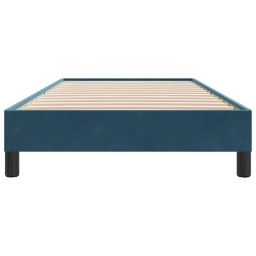 Box Spring легло без матрак Тъмно синьо 80x210 cm кадифе