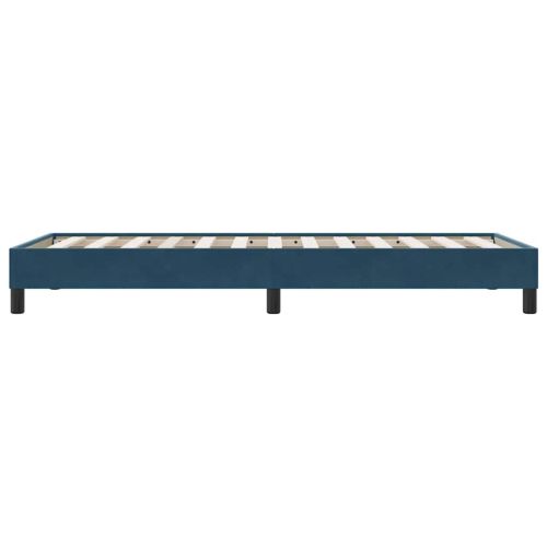 Box Spring легло без матрак Тъмно синьо 80x210 cm кадифе