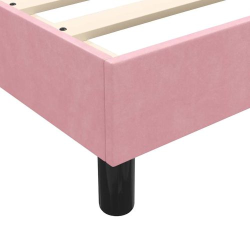 Box Spring легло без матрак розово 100x210 cm кадифе
