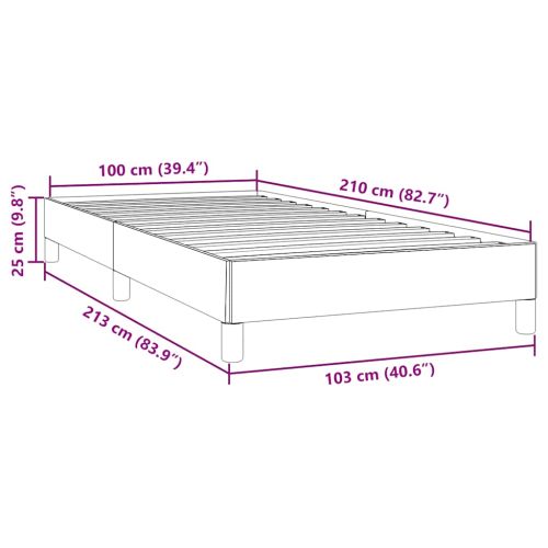 Box Spring легло без матрак розово 100x210 cm кадифе