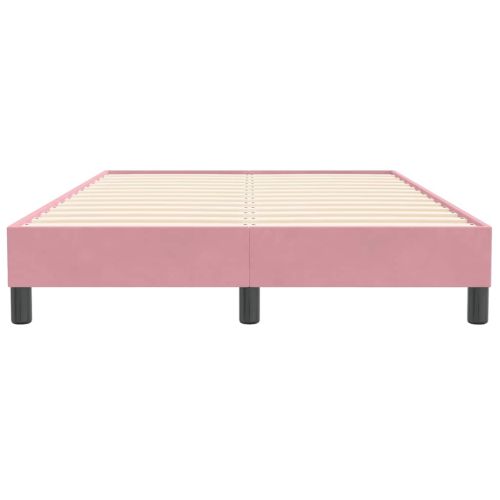 Box Spring легло без матрак розово 120x210 cm кадифе