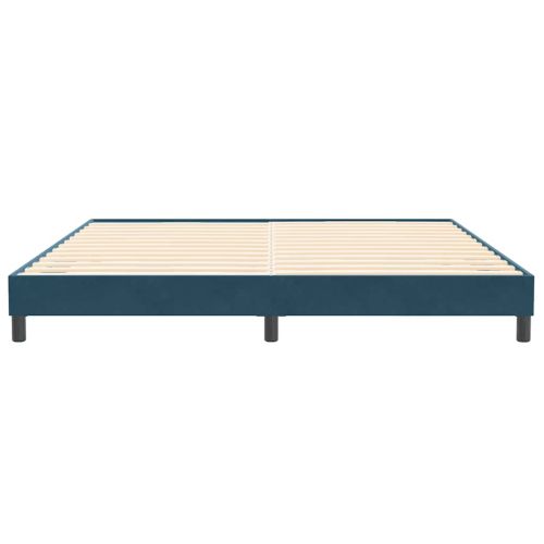 Box Spring Легло без матрак Тъмно синьо 200x210 cm Кадифе