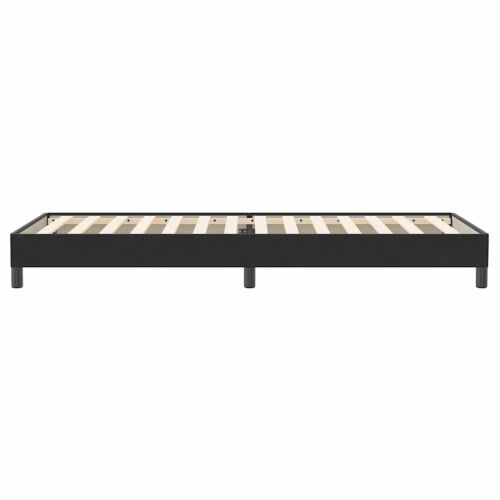 Box Spring Легло без матрак Черно 80x220 cm Кадифе