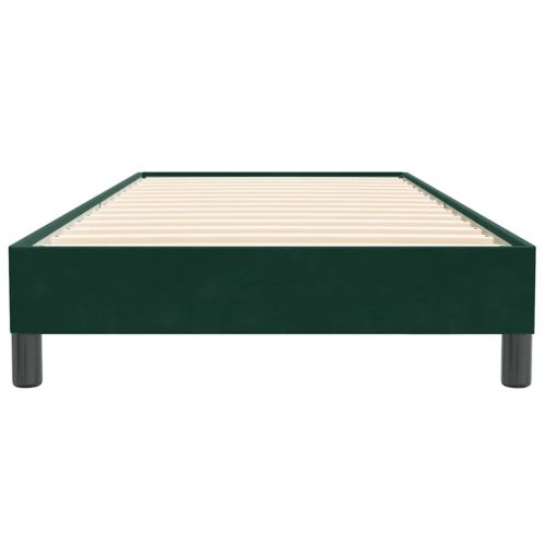 Box Spring Легло без матрак Тъмнозелено 90x220 cm Кадифе