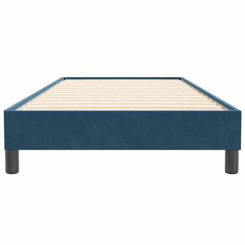 Box Spring легло без матрак Тъмно синьо 80x220 cm кадифе