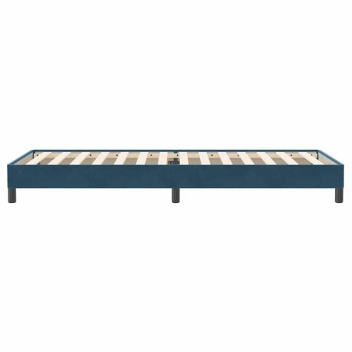 Box Spring легло без матрак Тъмно синьо 80x220 cm кадифе