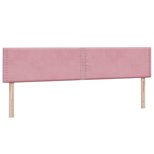 Box Spring легло с матраци Розово 180x210 cm Кадифе
