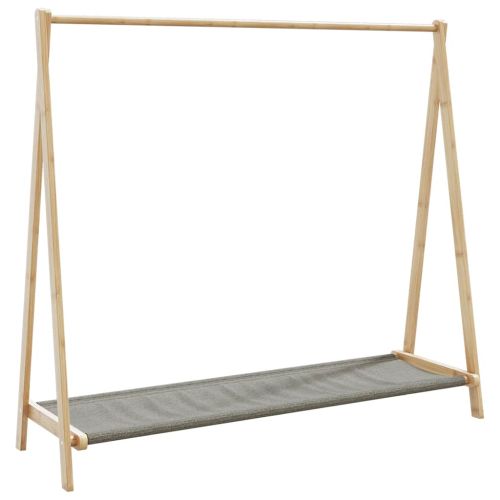 vidaXLL Закачалка за дрехи с рафтове 106x34x102 cm Бамбук