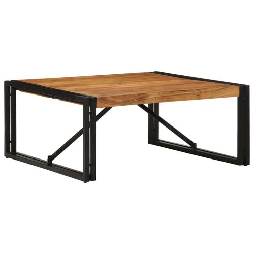 масичка за кафе 80x80x35 cm масивна дървесина акация