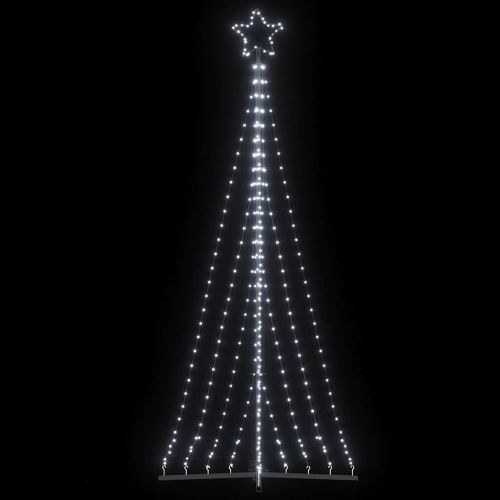 LED коледна елха 447 светодиода студено бяло 250 см