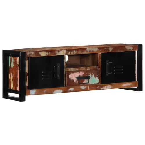 TV шкаф 100x30x35 cm Масивна дървесина Възстановена
