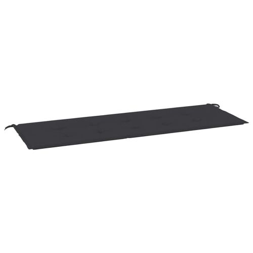 Възглавница за градинска пейка черна 150x50x3 см оксфорд плат