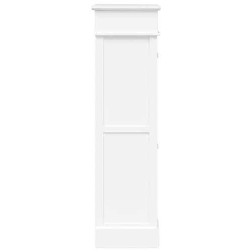 Шкаф за обувки, бял, 50x28x98 см, дърво от пауловния