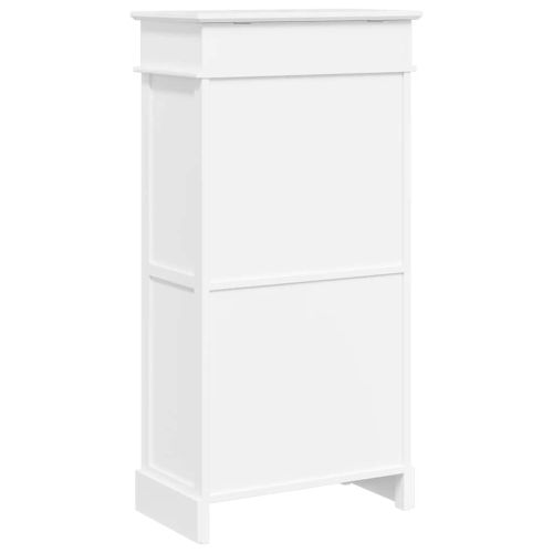 Шкаф за обувки, бял, 50x28x98 см, дърво от пауловния