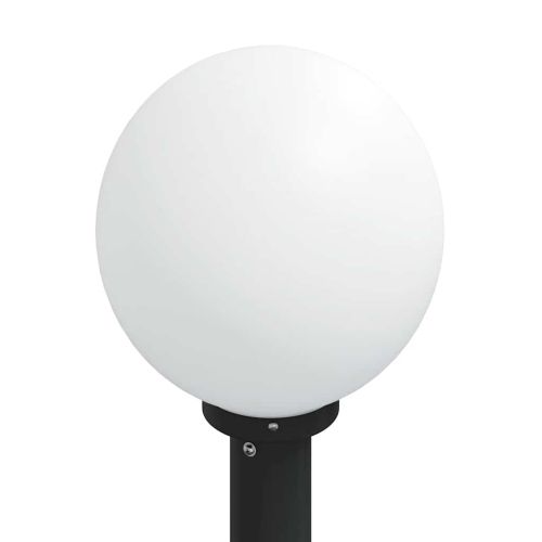 Осветителни стълбове с контакт, 3 бр., 80 см, черни, IP44