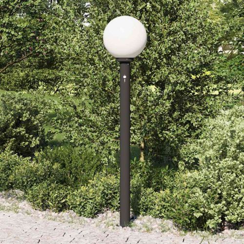 Осветителна колона със сензор 120 см, черна, IP44