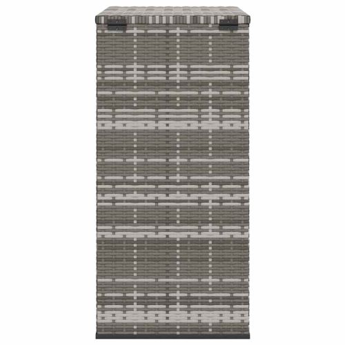 Кутия за градински възглавници PE ратан 100x49x103,5 см сива
