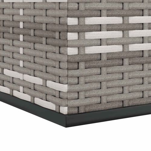 Кутия за градински възглавници PE ратан 100x49x103,5 см сива