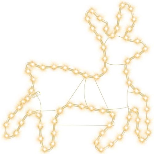 Коледна фигура елен със 72 светодиода, топло бяло, 57x55x4,5 см