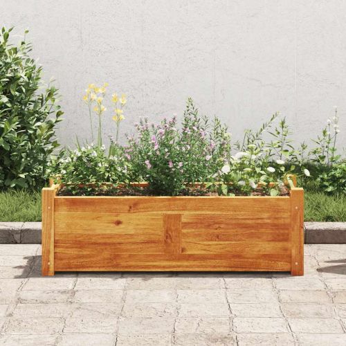 Градинска повдигната леха, акациево дърво, 76x27,6x25 см
