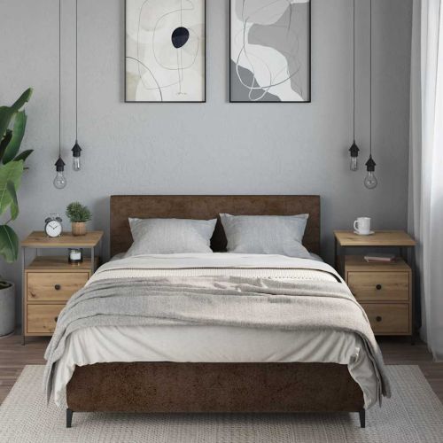 Bedside Cabinets 2 pcs Artisan Oak 44x45x60 cm Engineered Wood - Untranslated