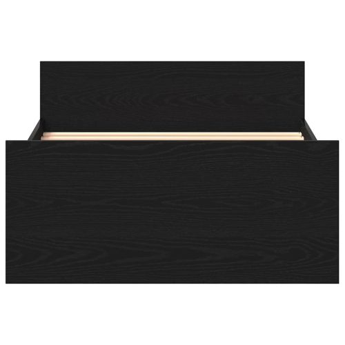 Bed Frame without Mattress Black Oak 90x200 cm Engineered Wood - Untranslated
