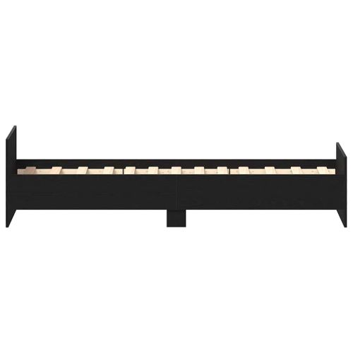 Bed Frame without Mattress Black Oak 90x200 cm Engineered Wood - Untranslated