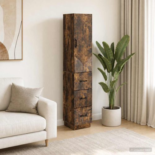Комплект шкафове 2 бр. 33 x 34,5 x 87 см Инженерна дървесина