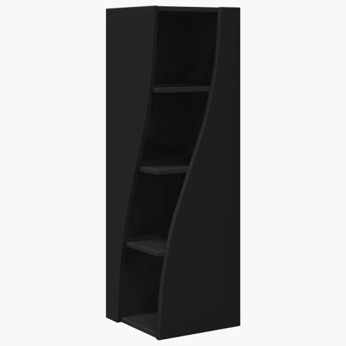 Ъглов шкаф 32x32x102см Инженерна дървесина Черно