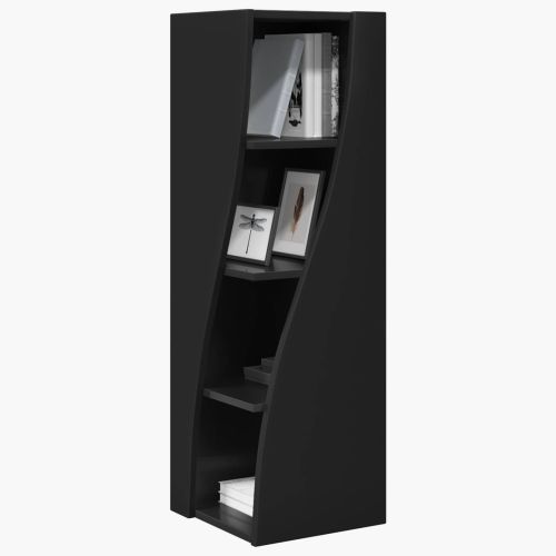 Ъглов шкаф 32x32x102см Инженерна дървесина Черно