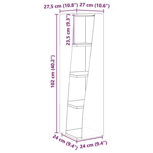 Ъглов шкаф 27,5x27x102см Инженерна дървесина
