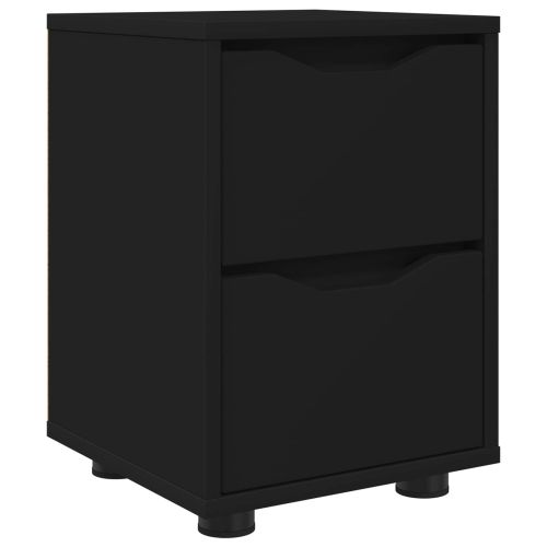 Нощно шкафче Черно 30,5 x 30 x 43 см Инженерна дървесина