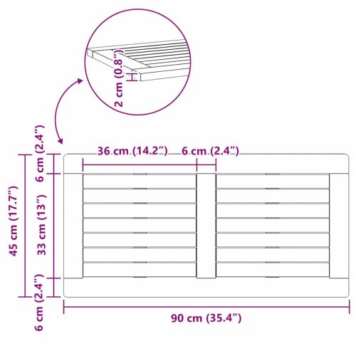 Топ за маса Натурален маслен 90 x 45 x 2 см