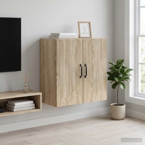 Стенно шкафче 59 x 31 x 60 см Инженерна дървесина Дъб сонома