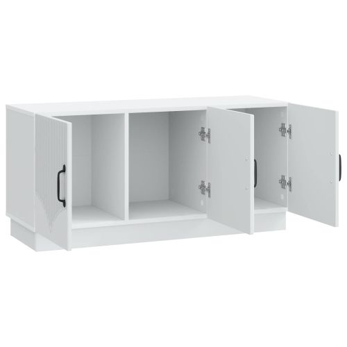 ТВ шкаф Бяло 99 x 34,5 x 47 см Инженерна дървесина