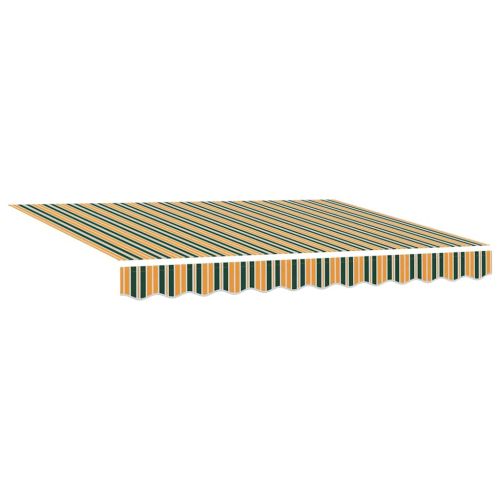 Прибираща се тента Зелен и жълт 300 x 250 cm Тъкан и алуминий