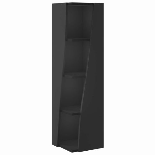 Ъглов шкаф 27,5x27x102см Инженерна дървесина Черно