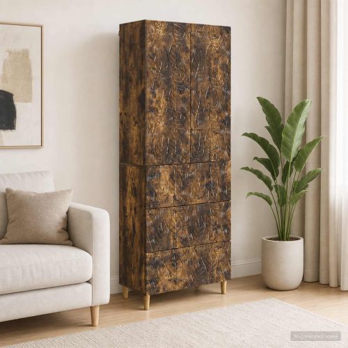 Комплект шкафове 2 бр. 66 x 34,5 x 90 см Инженерна дървесина