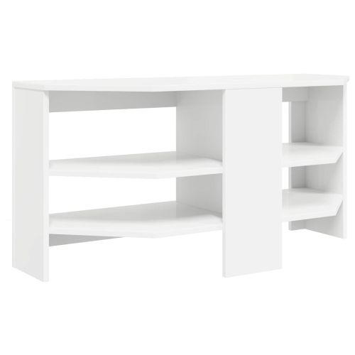 Ъгловшкафзателевизор 102 x 41 x 50 cm Бяло Инженерна дървесина
