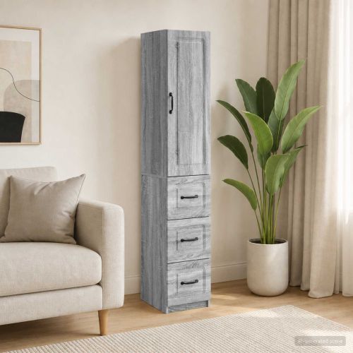 Комплект шкафове 2 бр. 33 x 34,5 x 87 см Инженерна дървесина