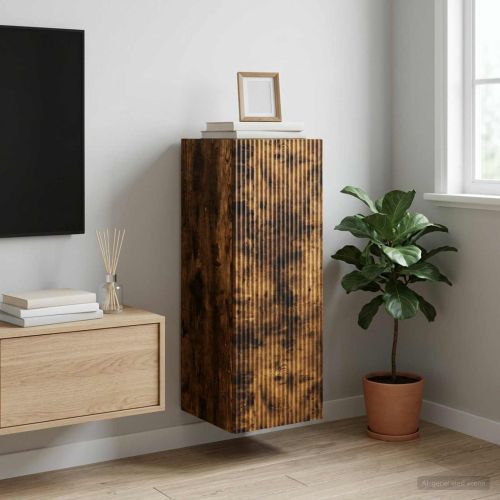Стенно шкафче 33 x 34,5 x 90 см Инженерна дървесина Опушен дъб
