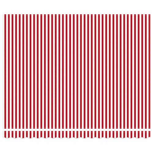 Прибираща се тента Червено и бяло 400 × 350 cm Тъкан и алуминий