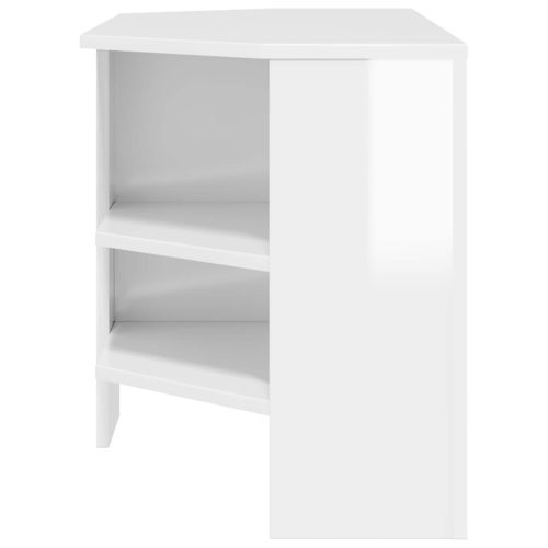Ъгловшкафзателевизор 102 x 40,5 x 45 см Висок гланц бяло