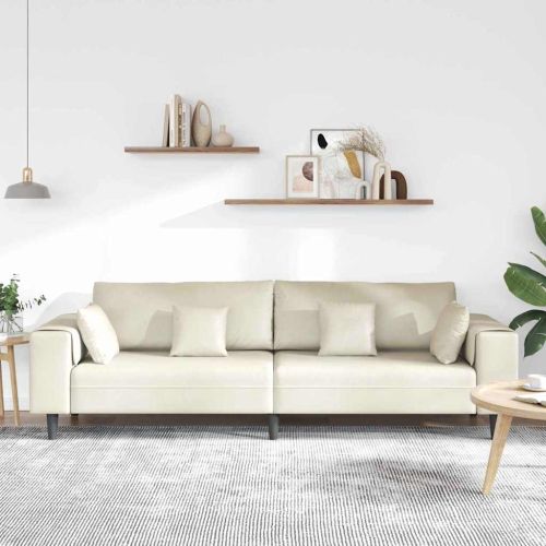 Диван Крем 250 x 77 x 76 см Кадифе