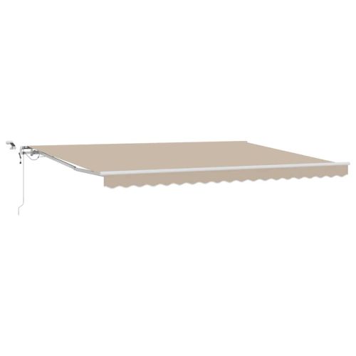 Прибираща се тента Бежово 450 × 350 cm Полиестер