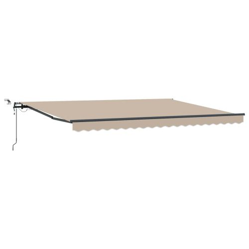 Прибираща се тента Бежово 450 × 350 cm Полиестер